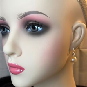 12-14mm Peach Pearl Earrings 925 Sterling Silver Leverbacks